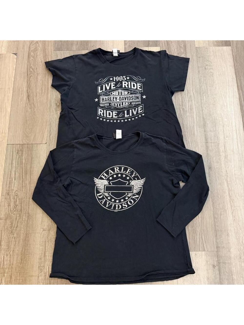 Women’s Harley Davidson XL black long sleeve shirt and short sleeve